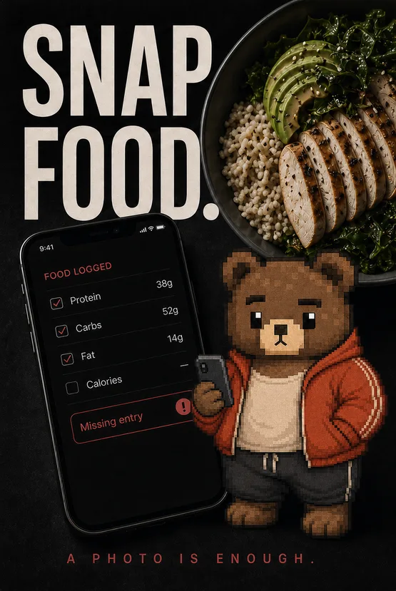 Gymmy meal logging campaign poster